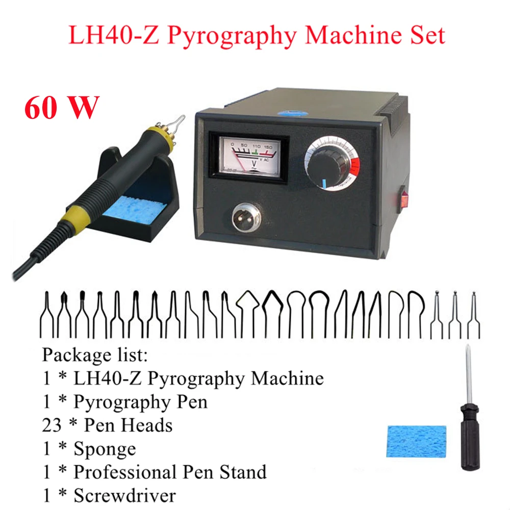 

Пирографический станок, пирогравер для сжигания древесины, горелка с регулируемой температурой, пирографическая ручка для прижигания древ...