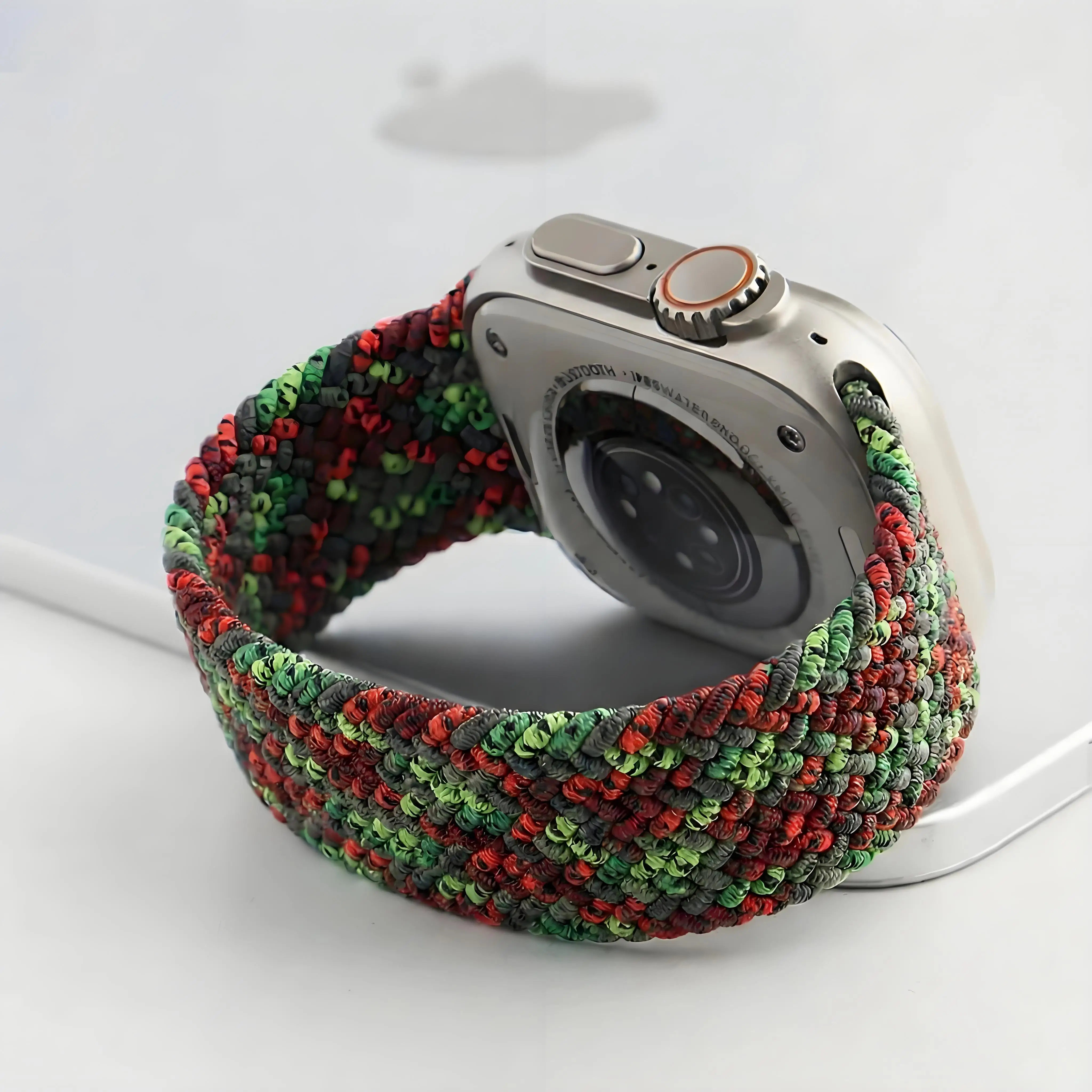 Фото Официальный ремешок для Apple Watch, 49 мм, 44 мм, 45 мм, 46 мм, 42 мм, 41 мм, 40 мм, плетеный ремешок-петля для iWatch 11 SE3 10 9 8 7 6 5 Ultra3 2 №1