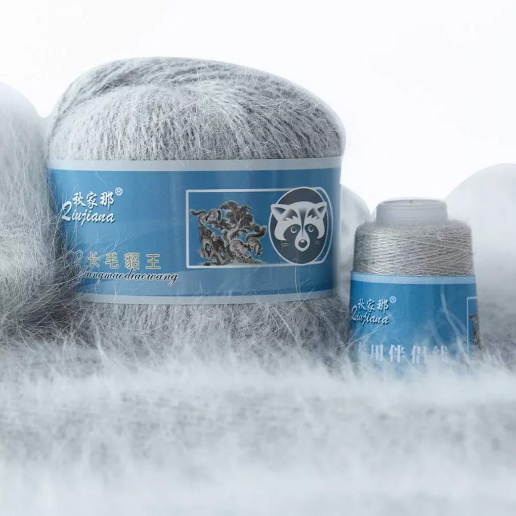 

soft mink wool hand-knitted luxury long-wool cashmere Crochet knitted yarn suitable for autumn Scarf Cashmere