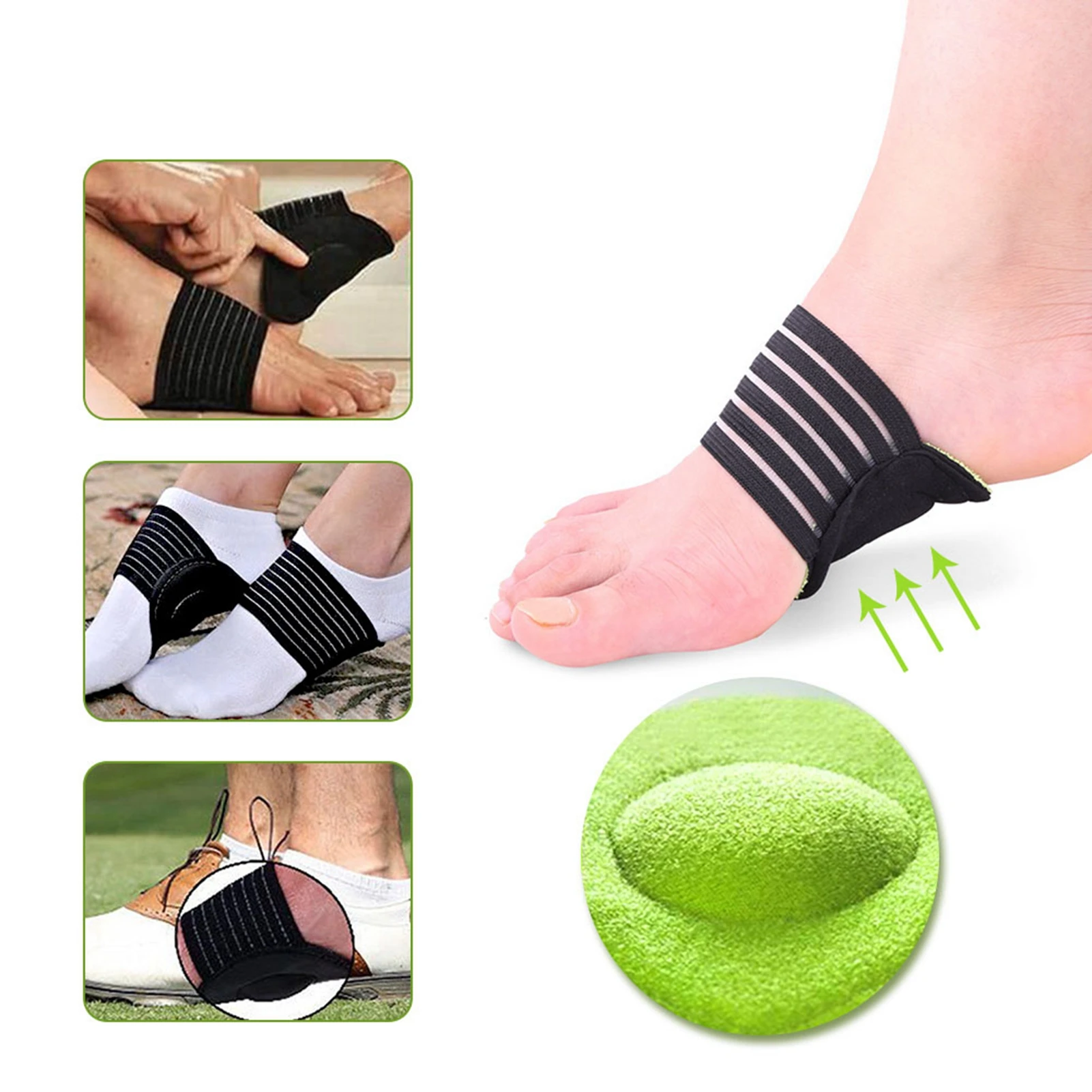 2pcs Insole Plates Woman Support Bow Band Foot insoles Shoes images - 6