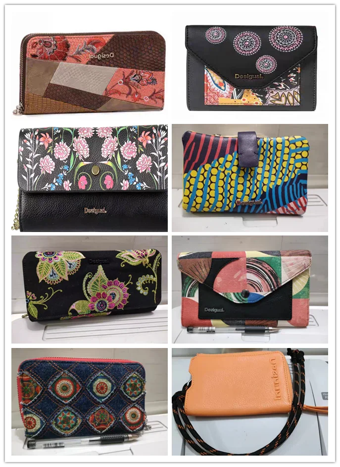 

2022 new spanish desigual women's rectangular wallet with printed embroidery card holder coin purse
