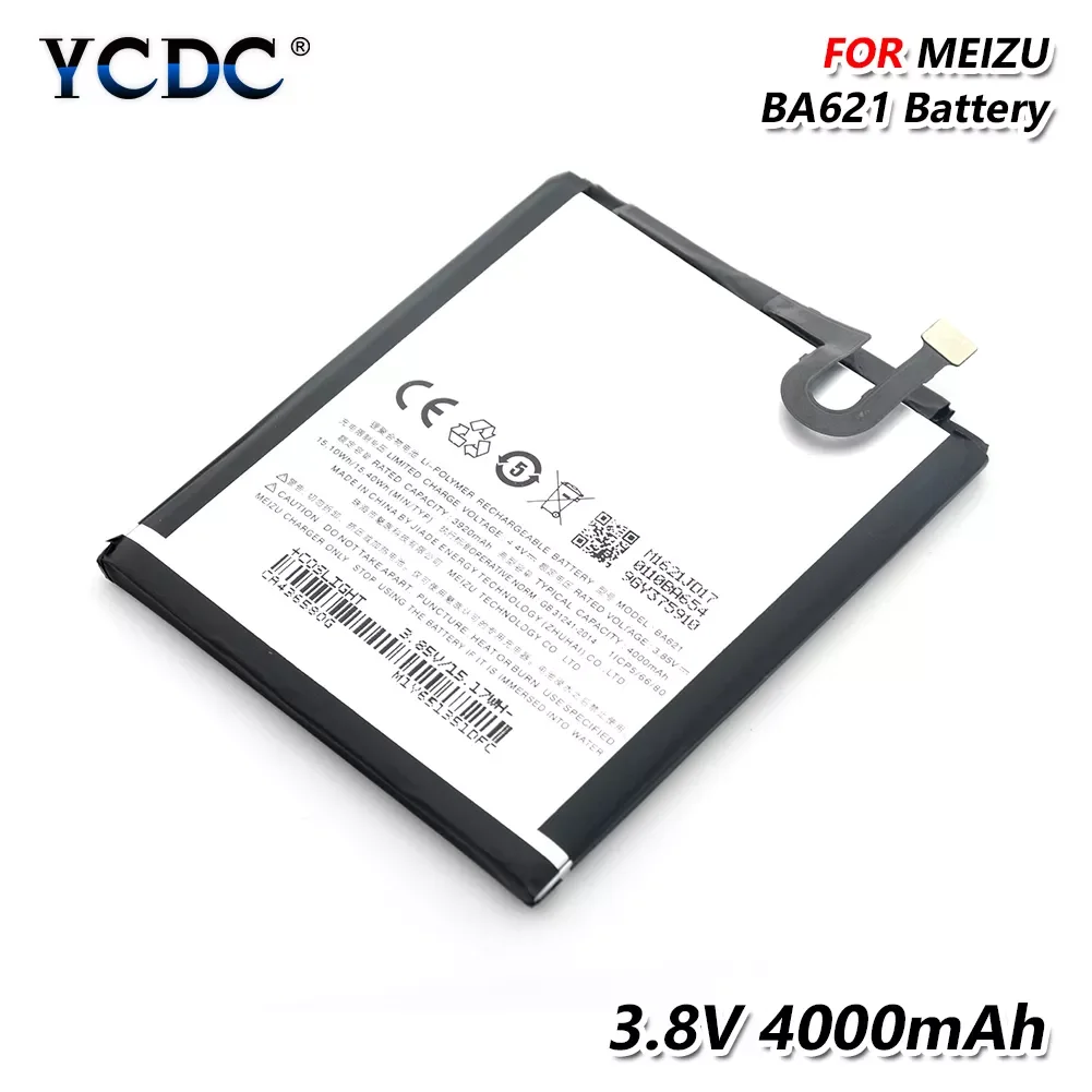 

Li-ion Lithium Battery For Meizu M5 Note(Note 5) 3.85V 4000mAh Phone Battery Replace BA621 Cellphone Battery With Row Line