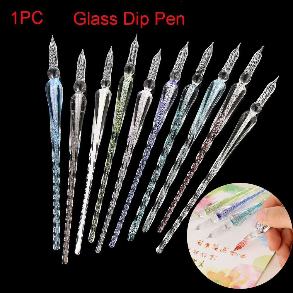 

New Painting Dipping Signature Drip Fountain Pens Filling Ink Dip Pen Glass