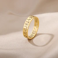 fashion gold geometric ring for women stainless steel silver color simple finger ring femme wedding jewelry gift accessories