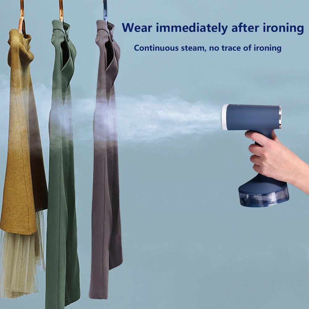 

Garment Steamer Handheld Portable Ironing For Clothes Home Travelling 15 Seconds Fast-heat 140ml Ironing Machine Clothes Blue