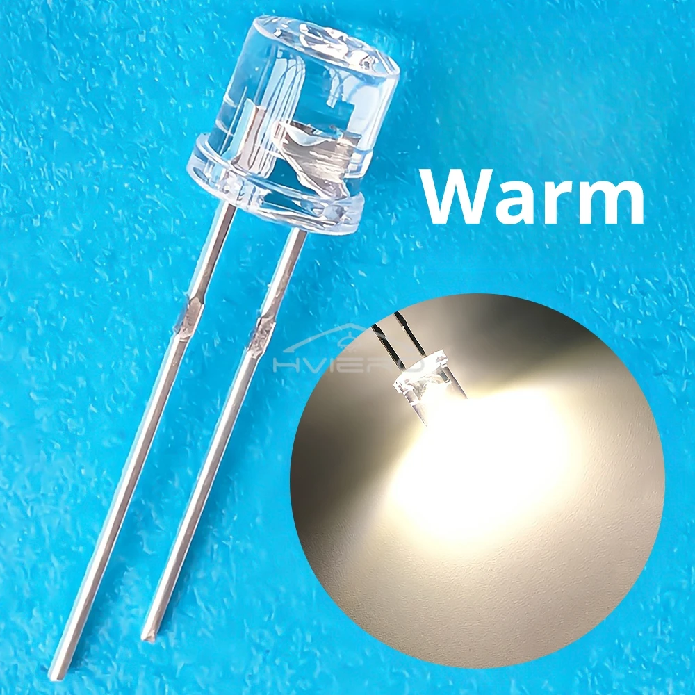 

Светодиодные лампы HVIERO F5 5mm Flat top 100 шт.