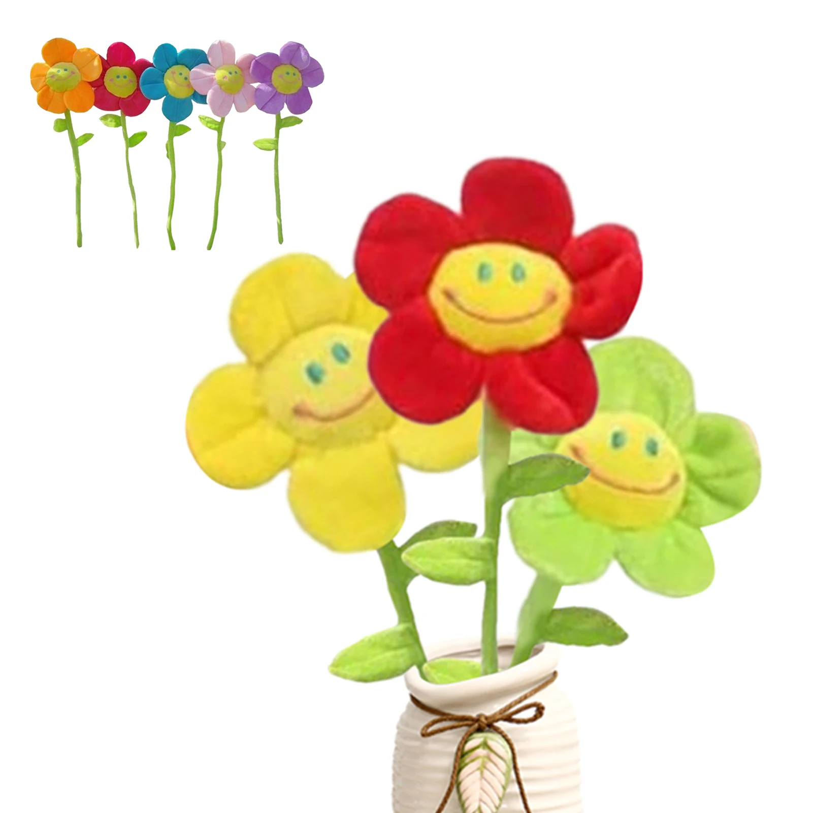 

Bread Plush Cartoon Simulation Sun Flower Rose Flower Plush Toys For Children For Home Decoration PP Cotton Plant Plush Toy