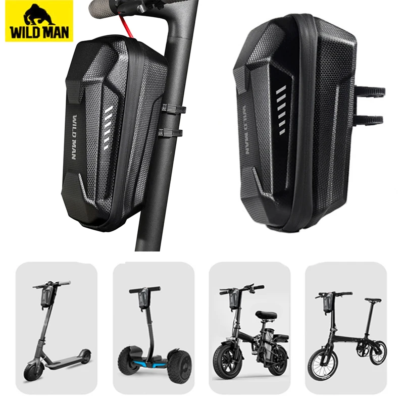 

WILD MAN Electric Scooter Bags EVA Hard Shell Cycling Storage Bag Waterproof 3D Shell Shockproof Bicycle Bag Bike Accessories