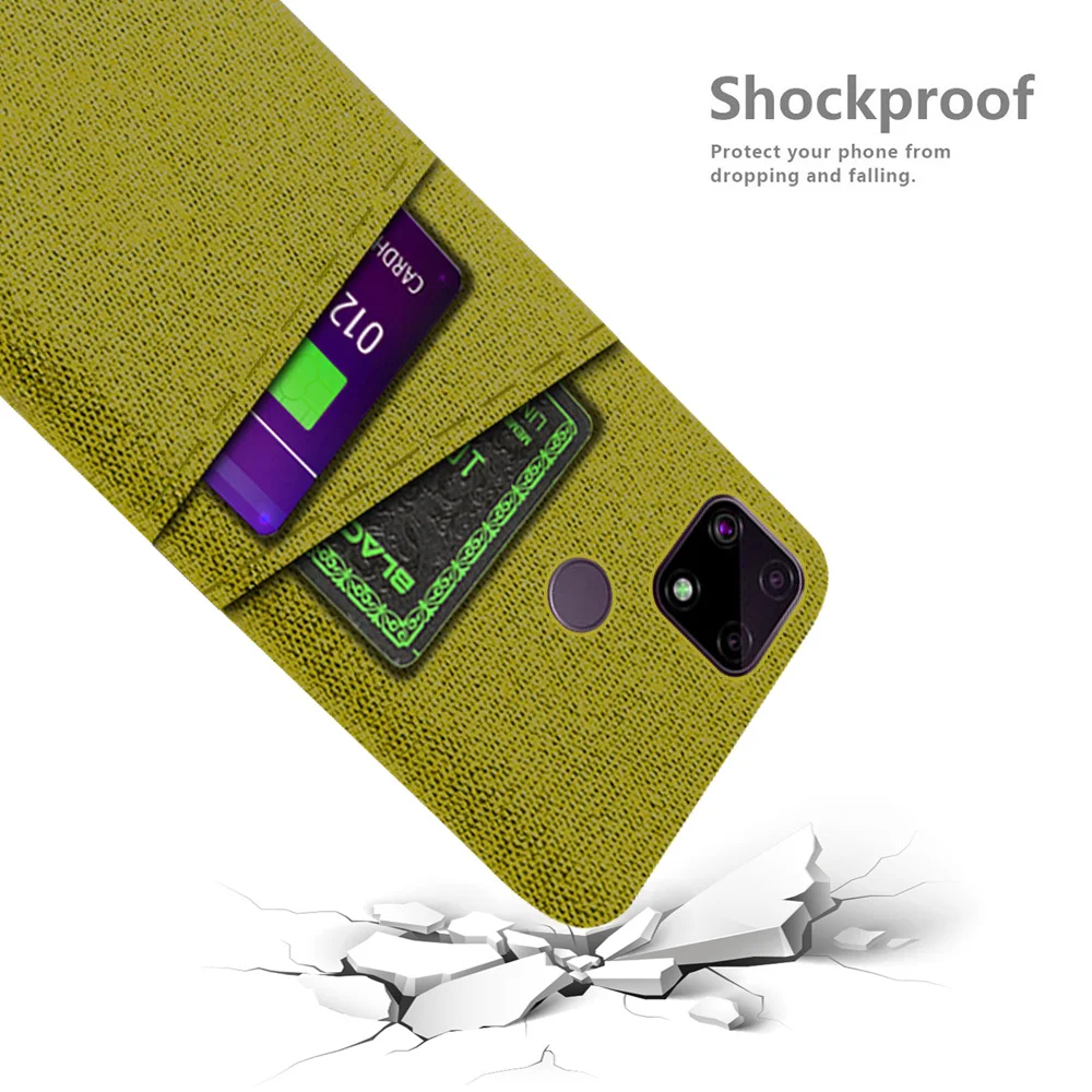 

Fabric Case For OPPO A15 Case For OPPO A15 A 15 Phone Case Dual Card Fabric Cloth Luxury Cover For OPPO A15 2020 6.52" CPH2185