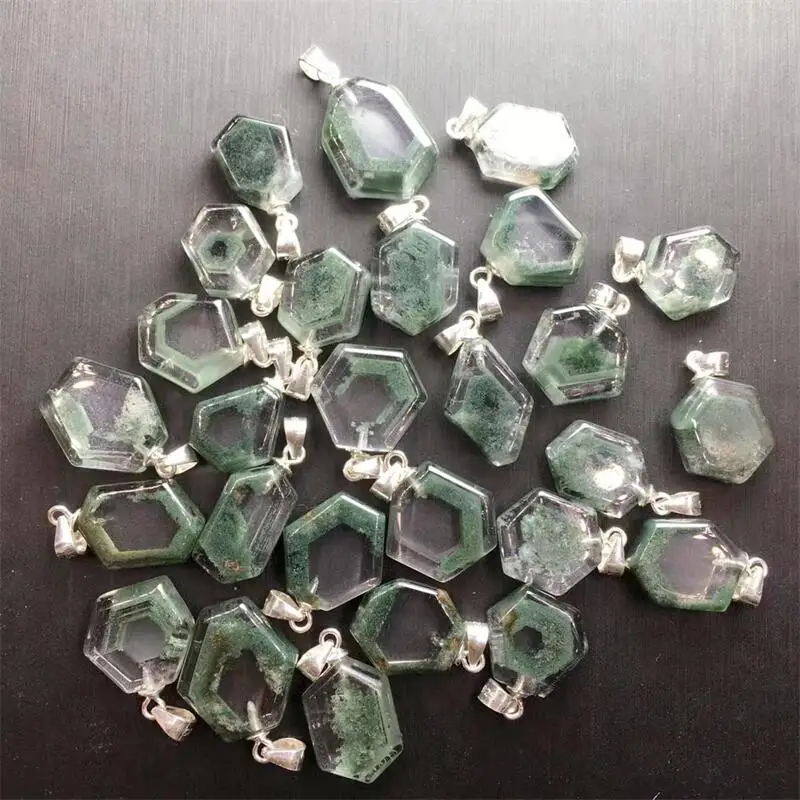 Натуральный зеленый садовый кварцевый кулон S925 ювелирные изделия Модный