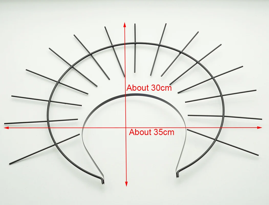 Обручи для волос двухслойные из металлической проволоки 5 шт. |