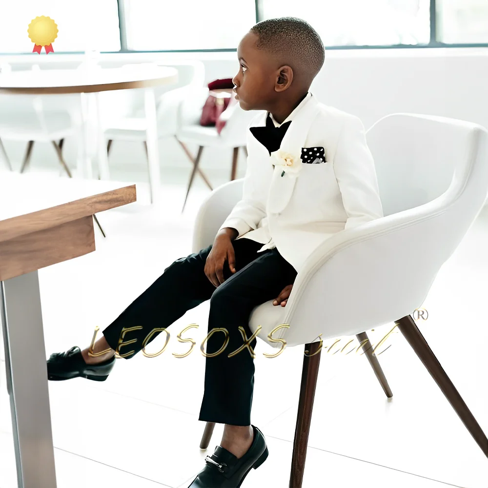 Комплект детской свадебной одежды из 2 предметов (пиджак и черные брюки) подходит