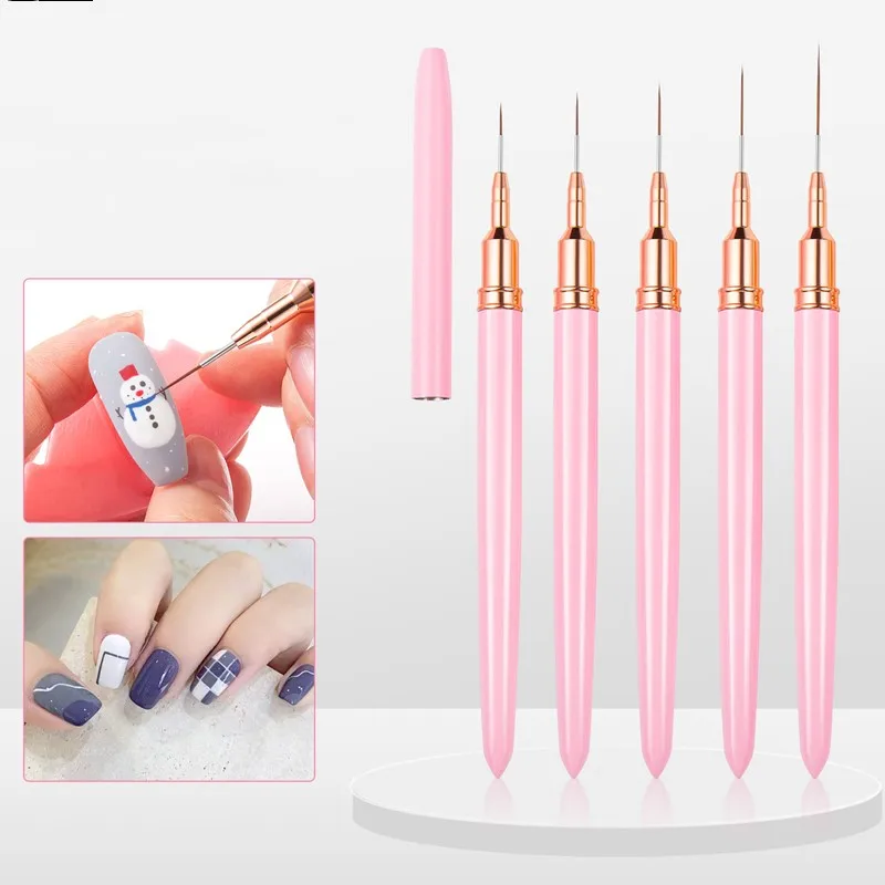1PC Professional Nail Art Liners Strip Brushe Set 3D Tips Line Stripes DIY Drawing Pen UV Gel Brushes Painting Manicure Tool