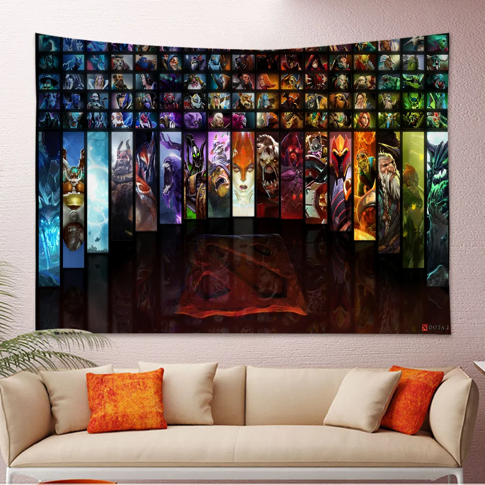 Dota 2 Printed Large Wall Tapestry Hanging Tarot Hippie Rugs Dorm Art Home Decor