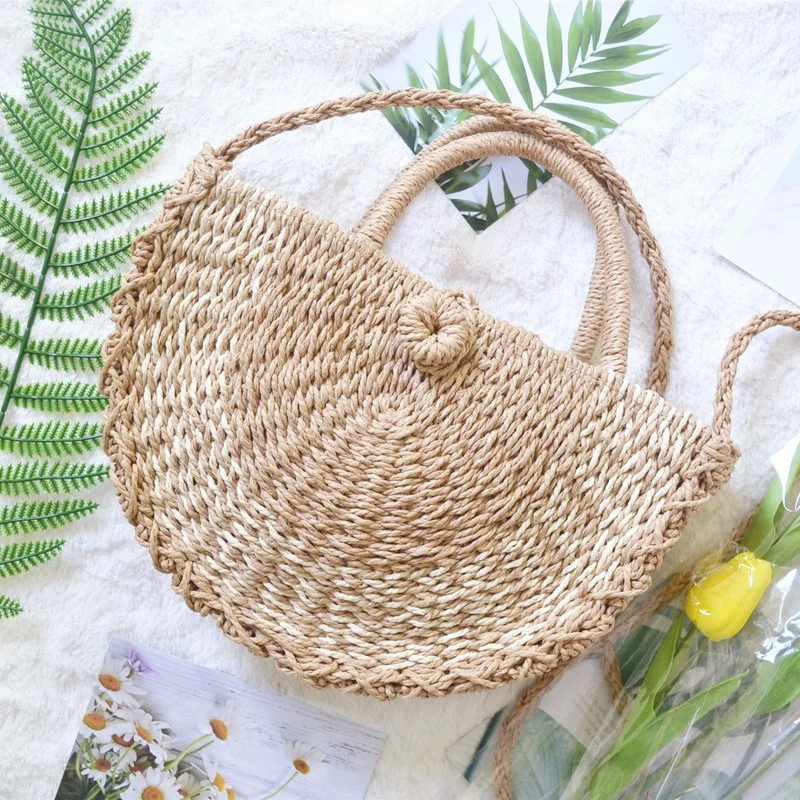 

Новинка 2020, женская Соломенная Сумка, летняя модная женская сумка-мессенджер на плечо, пляжные дорожные сумки через плечо