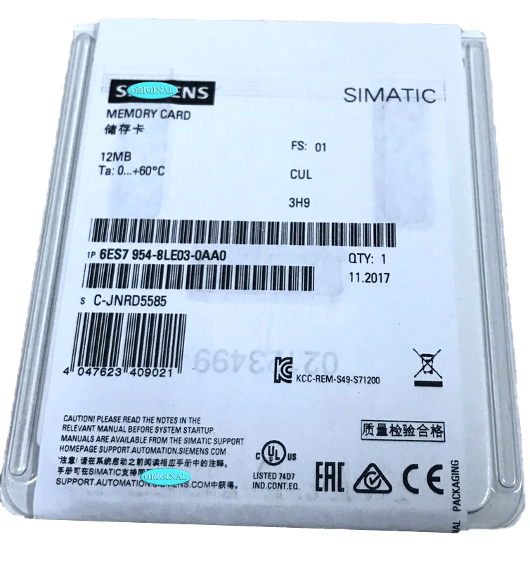 

Новый оригинальный в коробке 6ES7 954-8LE01-0AA0 6ES7954-8LE01-0AA0 12M {склад} гарантия 1 год отправка в течение 24 часов