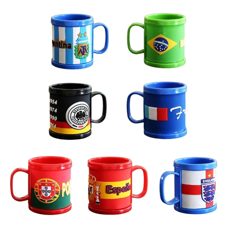 Y9RE Beer Cups Juice Milk Mugs Plastic National Emblem Mug Collection Souvenirs