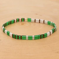 shinus bohemia ethinic tila beads elastic line bracelet manual chain jewelry