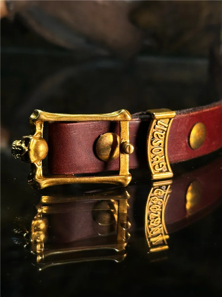 Рыба лотоса гора Gyosan Hand Made Old Things Feelings чистая медь латунь череп пряжка браслет из