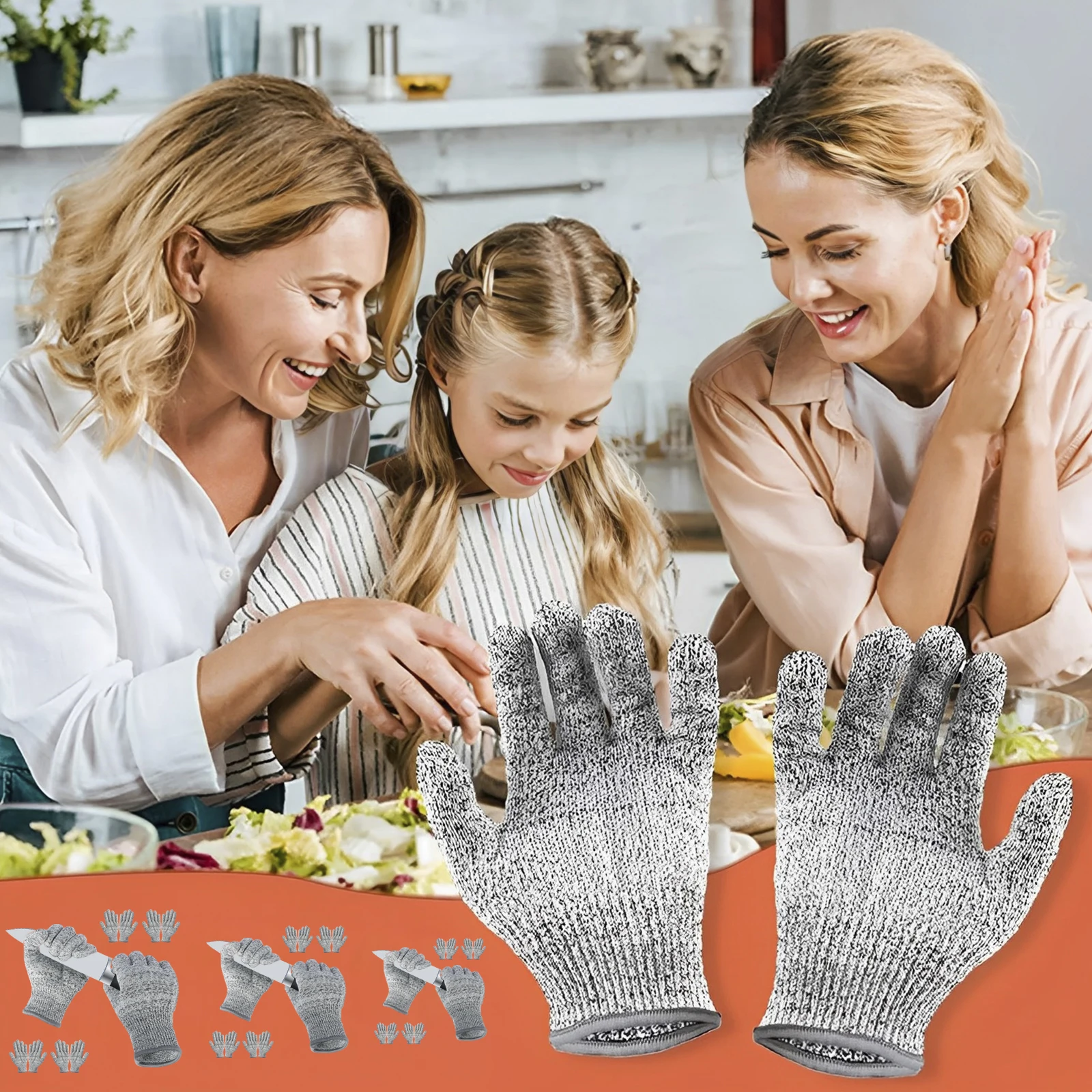 

5 шт., детские перчатки для резьбы, из дышащего материала