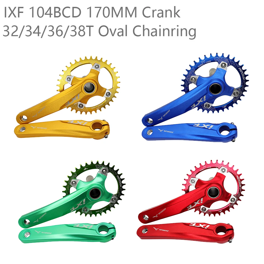 IXF MTB дорожный велосипед 170 мм 104 BCD кривошипная головка 32/34/36/38T овальная звездочка
