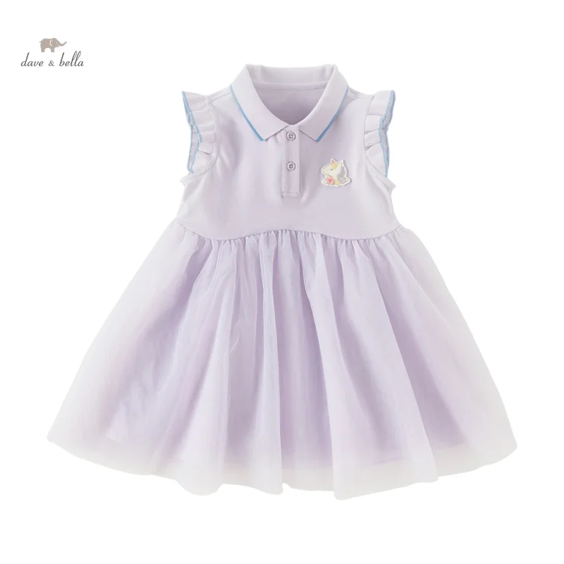 Платье-поло в стиле принцессы с кружевными рукавами DB2241025