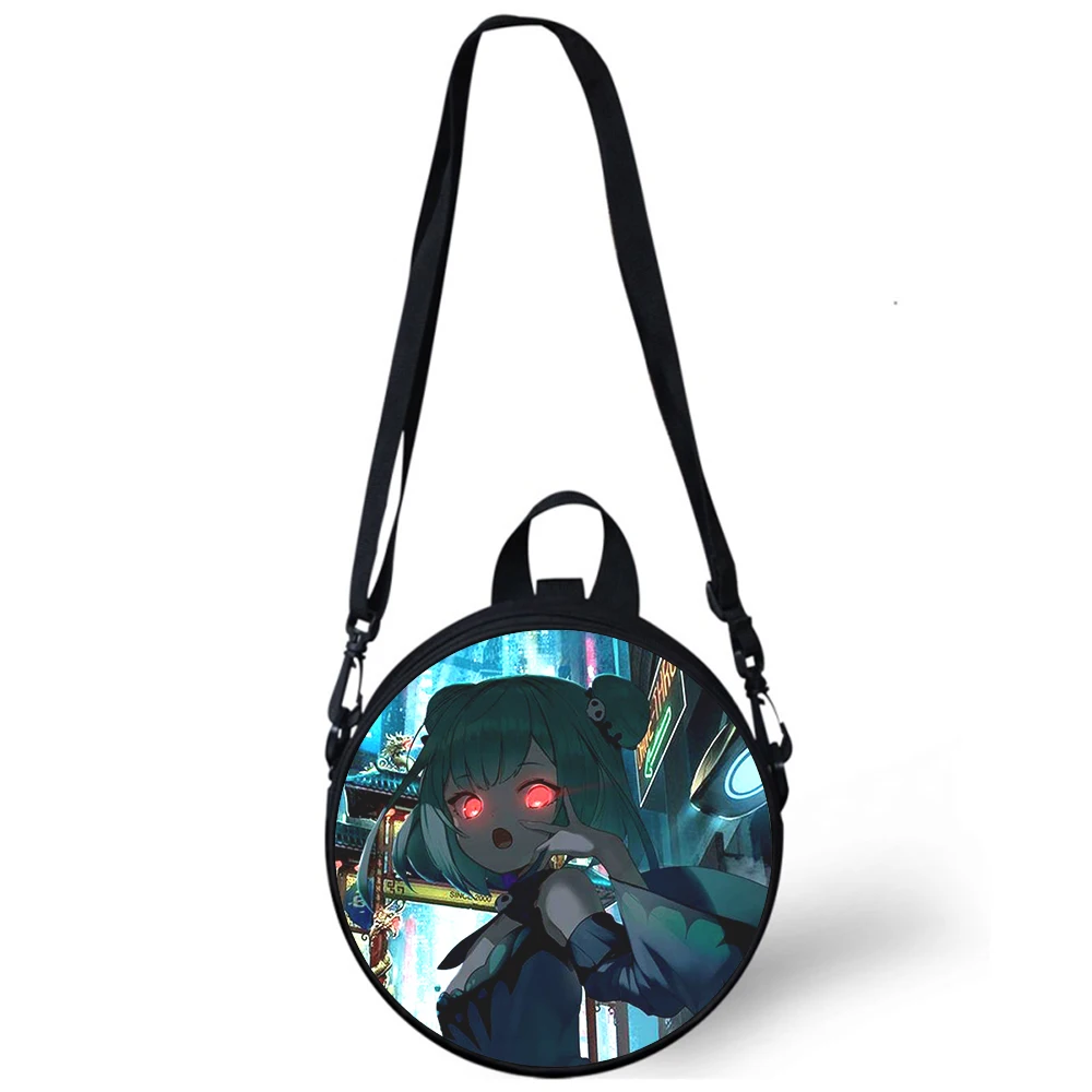 Uruha Rushia Child kindergarten Bag 3D Print Crossbody Shoulder Bags For School Women Mini Round Bagpacks Rugtas Bag