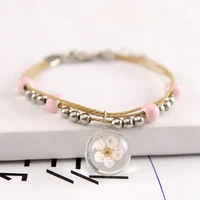 dried flower plant specimens bracelets adjustable crystal ball dandelion all over sky star friends bracelets female lovers gift