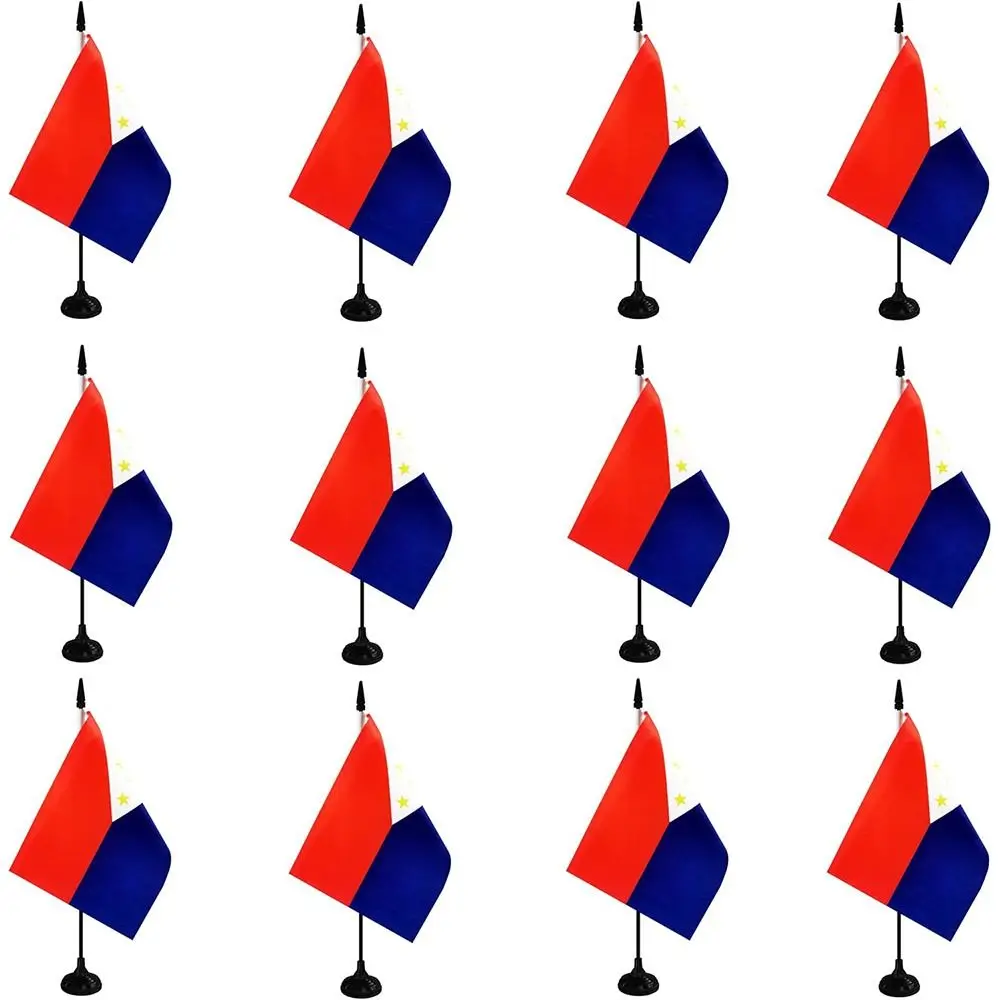 Горячий с черным твердым столбом и подставкой. Настольный флаг. Мини-стол.