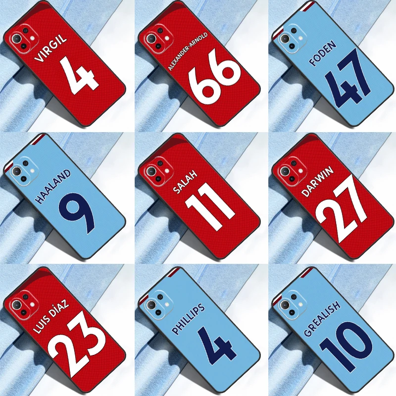Чехол с названием номера футбольного игрока для POCO F5 Pro F3 F4 X4 GT M5s M4 X3 X5 чехол Xiaomi 11T