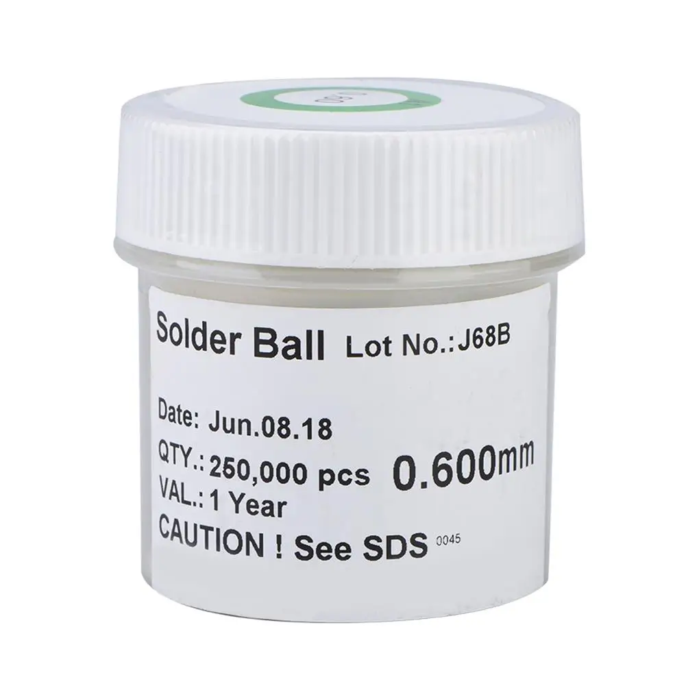 

0.60mm Diameter 250000Pcs/can BGA Solder Balls Leaded Reballing Soldering Balls SN63 / PB37
