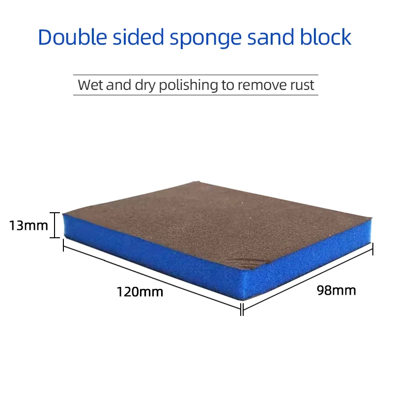 FESTOOL Sponge Sandpaper Double-Sided Hand Scrub Sponge Sand Foam Sandpaper Sponge Dry Scrub Sandpaper