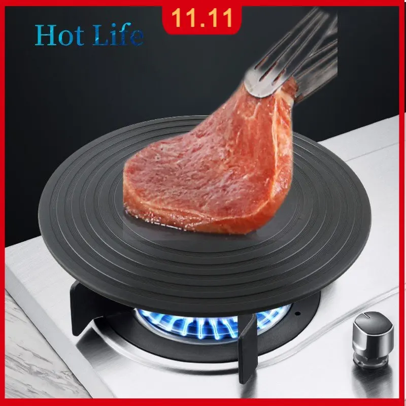 

Противопожарная черная тарелка для разрозки, кухонная огнестойкая пластина теплопроводности, нескользящая утолщенная газовая плита, прис...