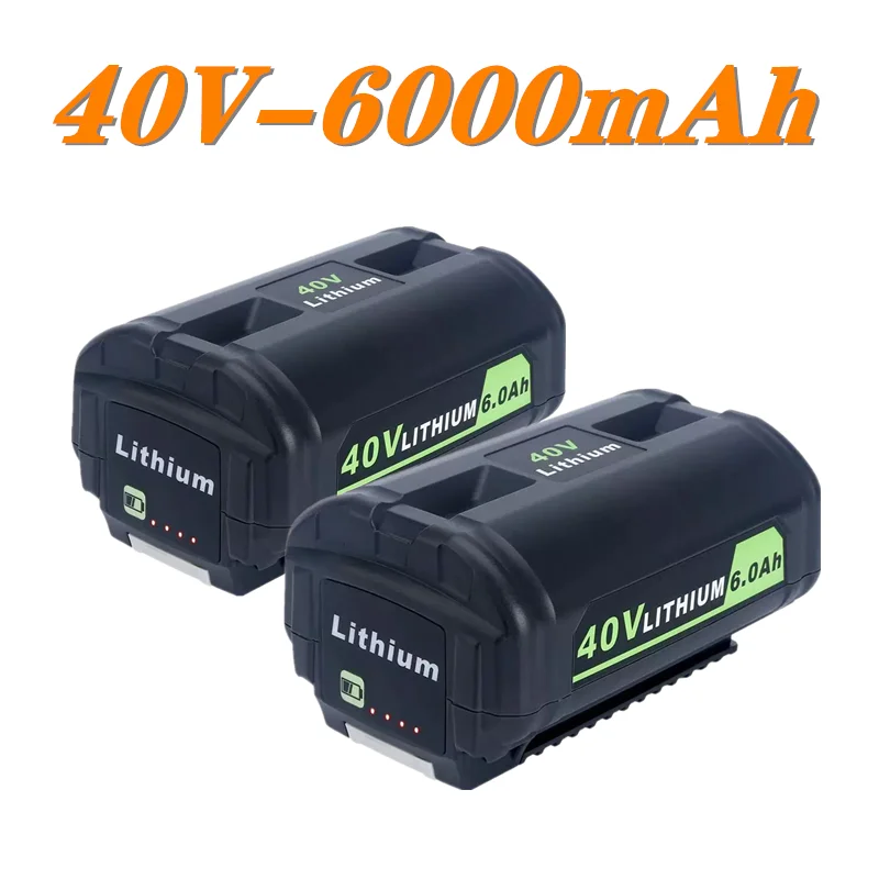 

OP40601 40V 6.0Ah Li-ion Rechargeable Battery for Ryobi OP4060 OP4050 OP4030 OP4026 RY40200 OP4040 RY40430 RY40770 RY40440 Tools