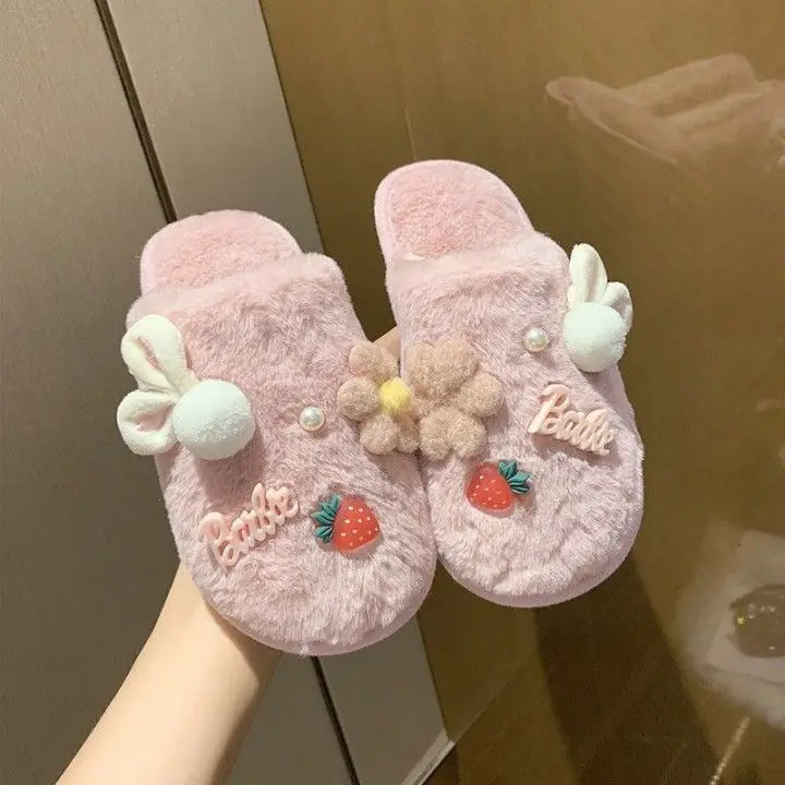 

Women's Winter Antislip Home Indoor Warm Plush Thick-Soled Cotton Slippers