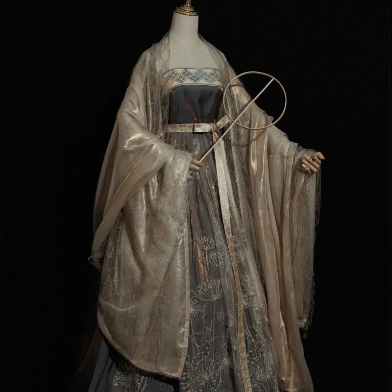 Женское платье Ханьфу COZOK полиэстер цветочное