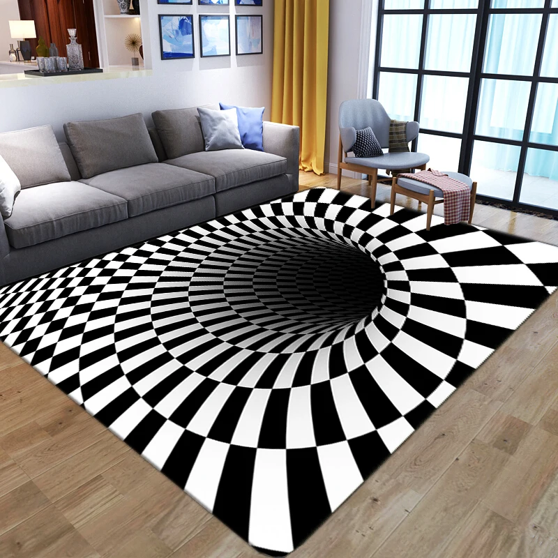 

Ковры геометрической формы для украшения дома гостиной визуальная ловушка ковер для прихожей спальни прикроватный пол дверные коврики детские коврики для игровой зоны