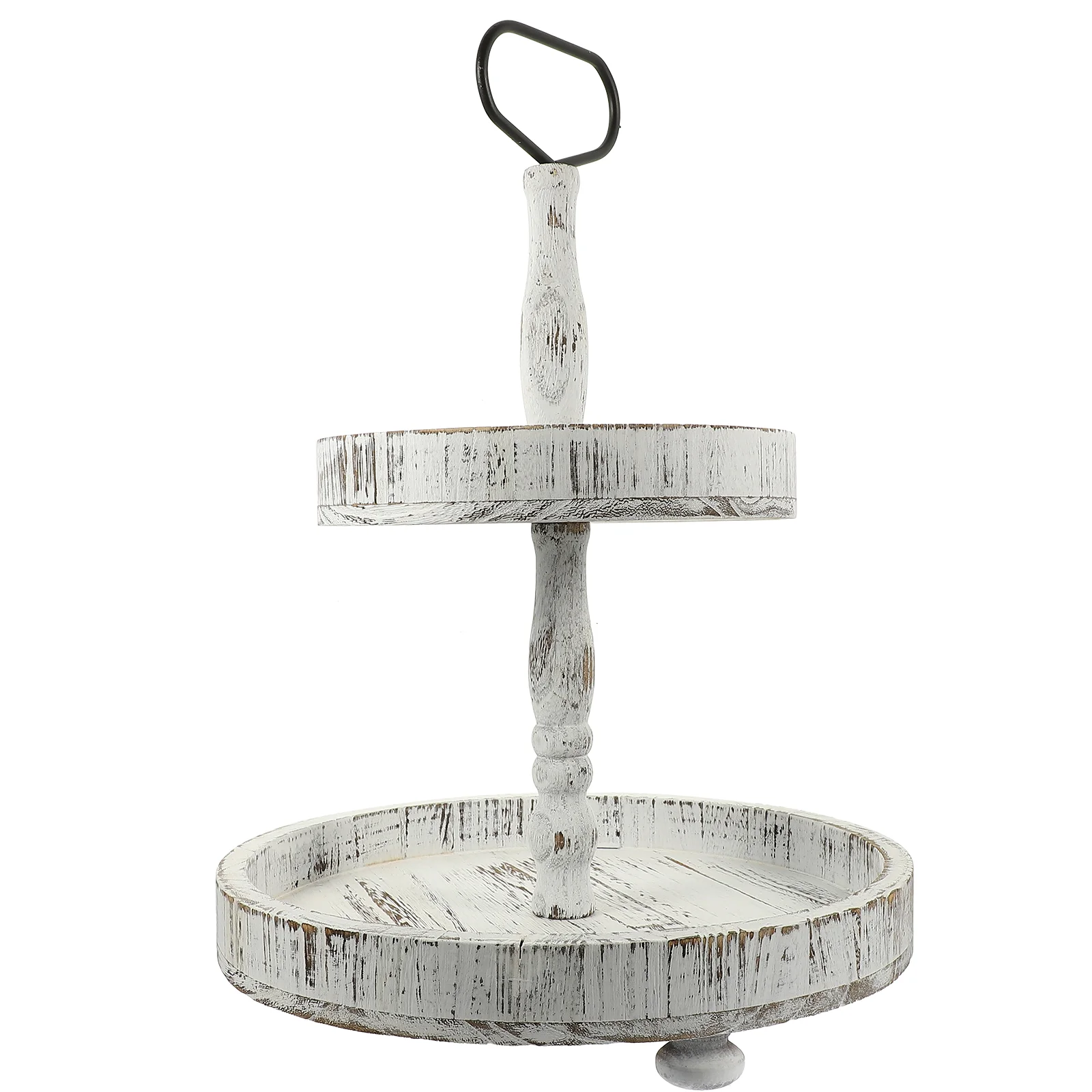 

Wooden Cake Tray Farmhouse Tiered Decor Cupcake Display Stand Paper Serving Two 2 Kitchen Table Centerpieces Round