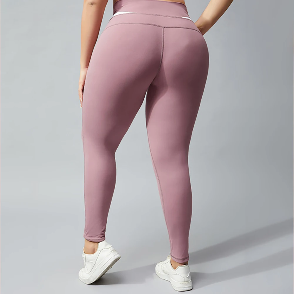 Plus Size Leggings Women Nylon Elastic Waist Quick-drying Pants Fitness Running Tights Casual Full Length Sweatpants