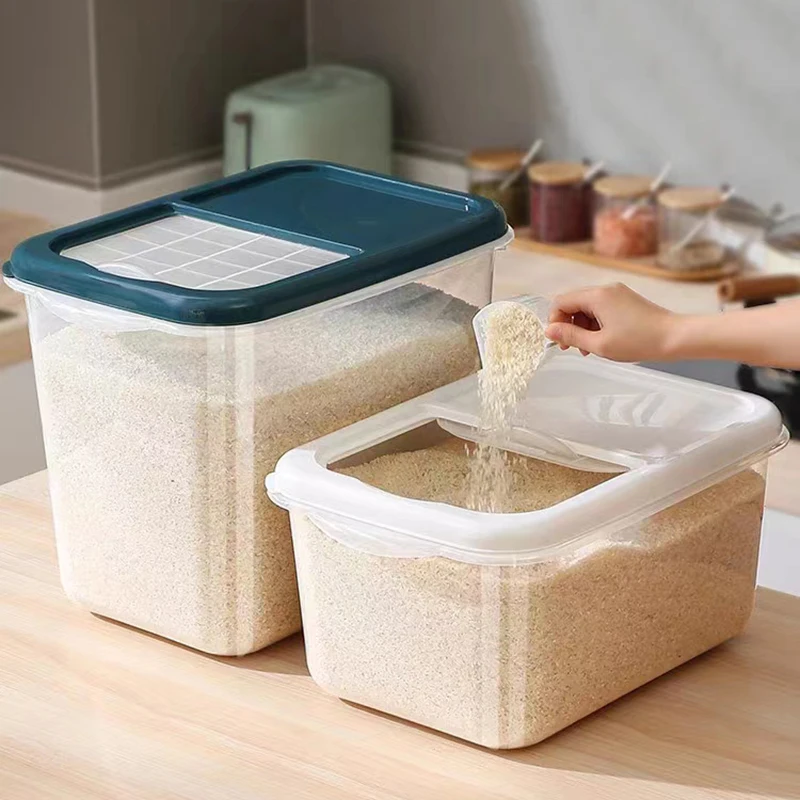 

5/7.5/10KG Kitchen Nano Bucket Insect-proof Moisture-proof Sealed Bucket Grain Flour Pet Food Storage Container Rice Organizer