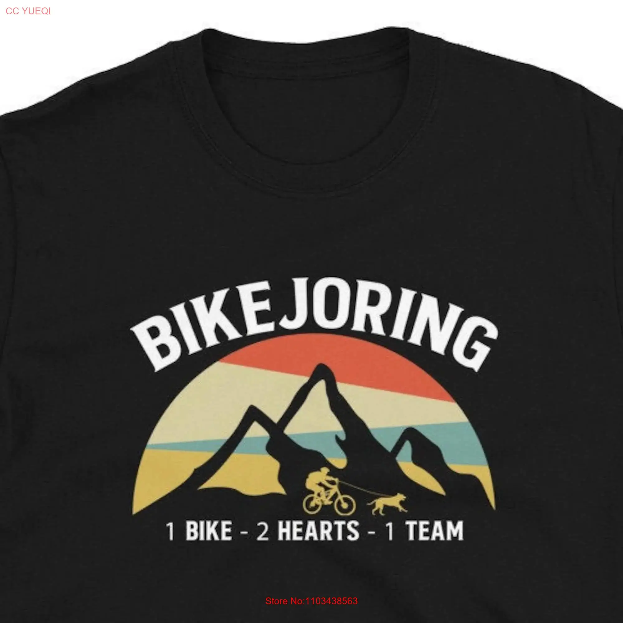 1 велосипед 2 сердца команда Bikejoring футболка для мужчин женщин собака Владелец
