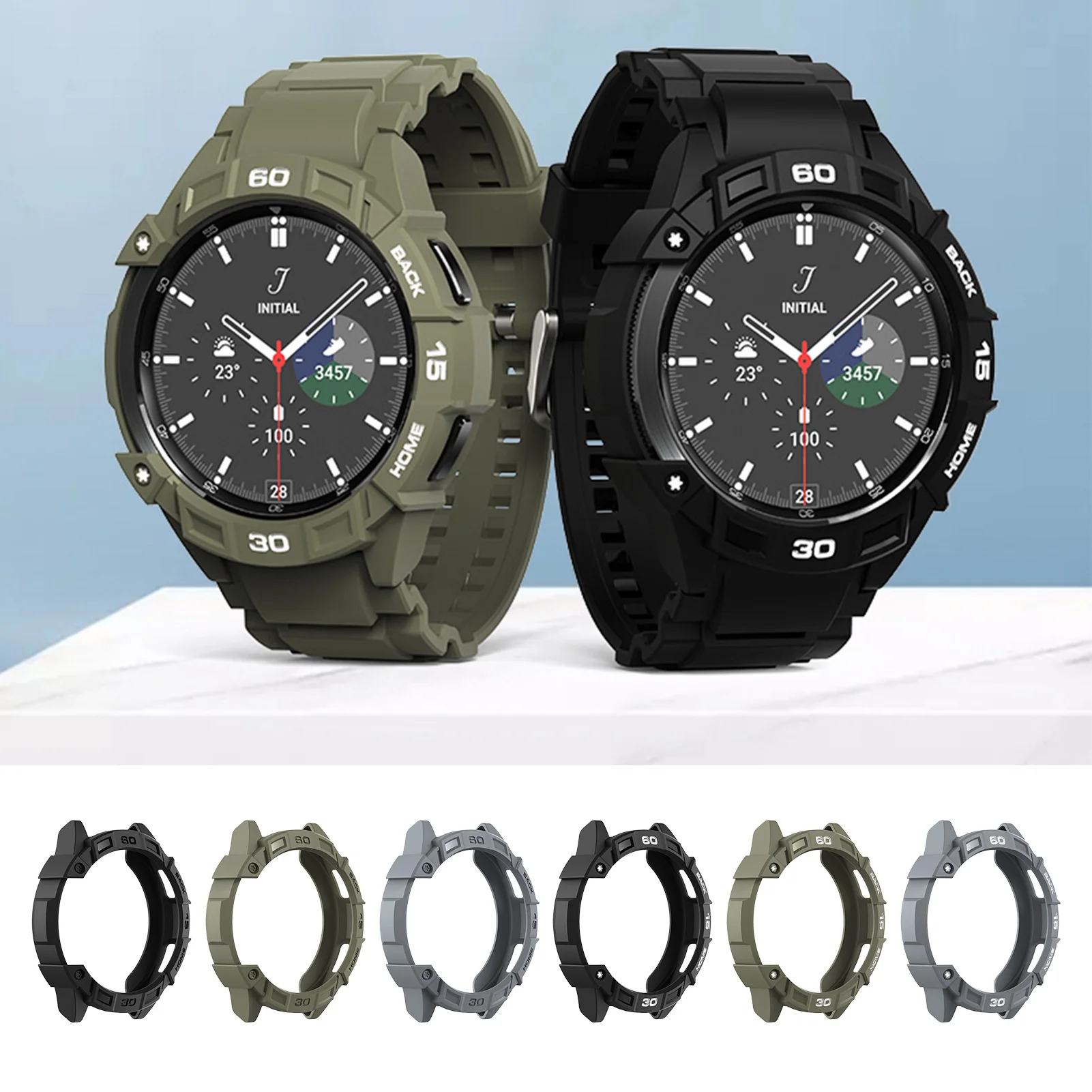 

Чехол для часов Samsung Galaxy Watch 4 46 мм, ТПУ чехол с полным покрытием экрана, защитный чехол, противоударный бампер, аксессуары