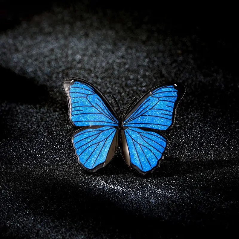 

Blue Brooches Badge Pin Enamel Butterfly Brooch Fashion High-end Women Luxury Gradient Brooch Suit Corsage Clothings Accessories