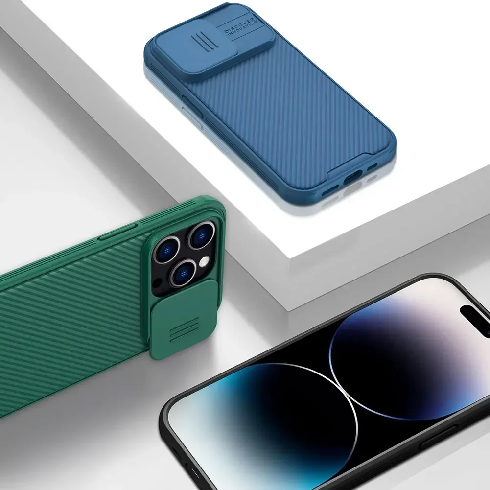 Чехол Nillkin Camshield Pro для iPhone 14, защитный чехол для телефона с камерой, раздвижное окно для объектива, задняя крышка из ТПУ и ПК, защита от царапин (art.: 3920c8faffd22) - 3920c8faffd22