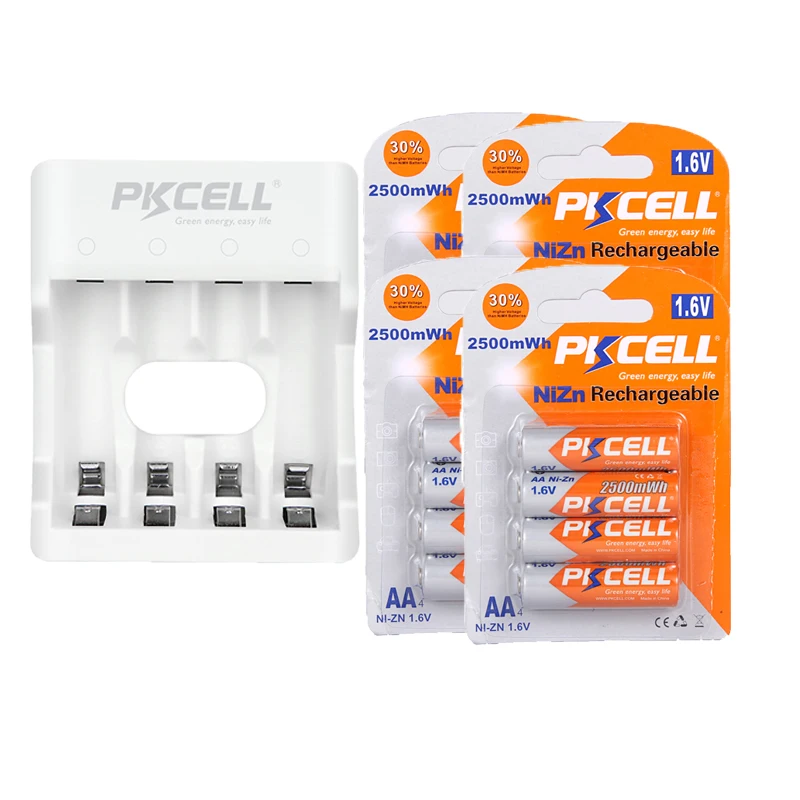 

Аккумуляторы PKCELL AA, 1,6 в, 8186 МВт/ч, 4 шт./16 шт.