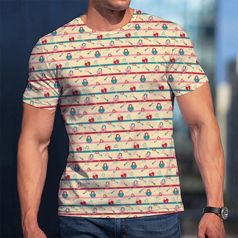 

Classic Graphic Top Tee Bestseller Four Seasons Cotton Luxury Men's Tee Comfortable 15V