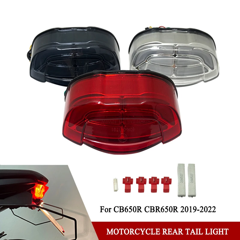 

Задний фонарь для мотоцикла, тормозной сигнал поворота, задний светодиодный Встроенный задсветильник для Honda CBR650R CB650R CB300R CB250R CB150R 2019-2022