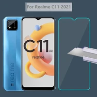 2pcs hd tempered glass for realme c11 2021 6 52inch 9h explosion proof protective film 2 5d clear lcd screen protector
