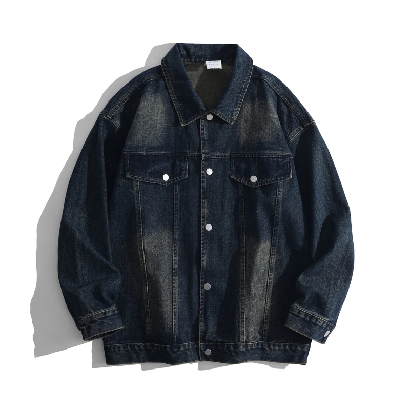 

2024 Brand New Cotton Denim Jacket Men Casual Solid Single Breasted Jeans Jacket Male Cowboy Fashion Loose Quality Short Coats