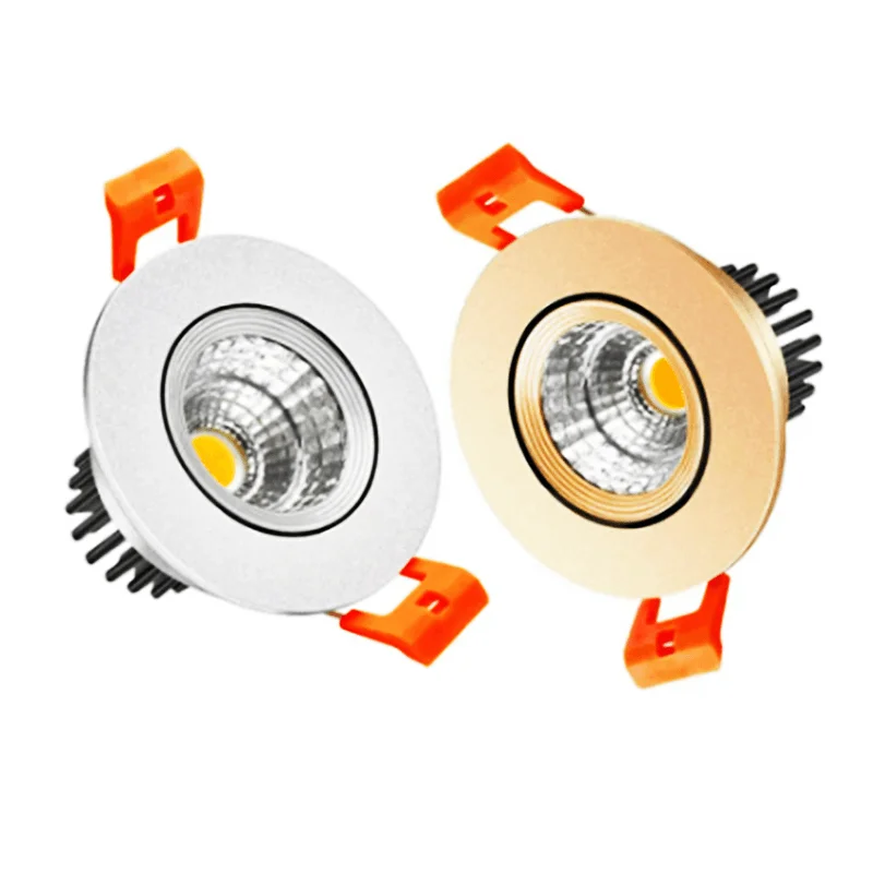 

LED Gold Recessed Downlight COB Spotlight Ceiling Light 3W 5W 7W 9W 12W 18W for Living Room Hotel Interior Lighting